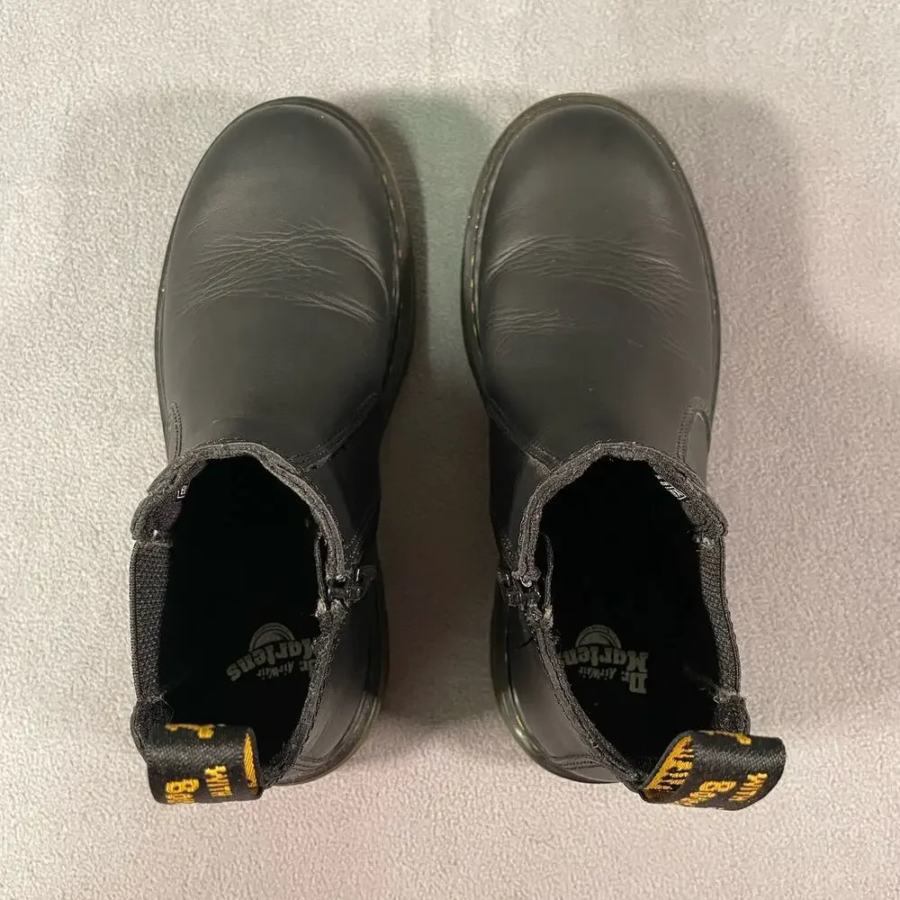 Dr Martens 2976 J Chelsea Boots Black Kids US 3 Youth Slip On Side Zip - Picture 5 of 8